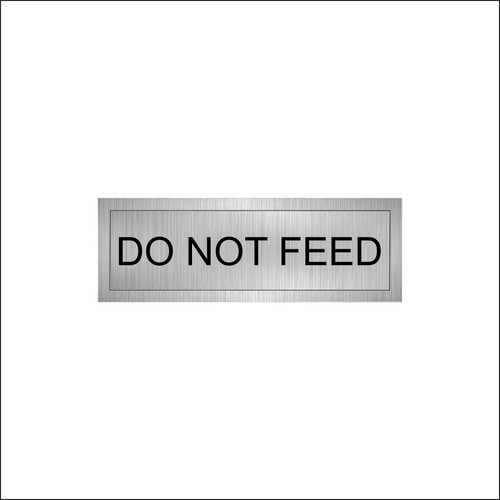 Not feed name plate - not,