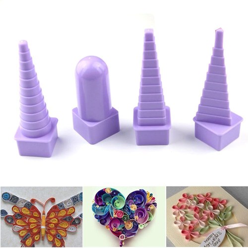 4pcs set plastic purple - 4pcs/set, paper