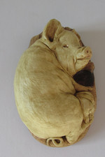 Sleeping Pig Wall Ornament