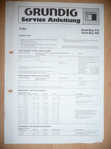 Service manual grundig yacht - manual,