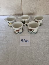 Portmeirion,  Birds Of Britain,  5 Cups, Excellent Condition
