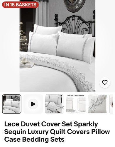 Lace duvet cover - cover, sparkly