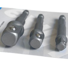 Hilka Impact Driver to Socket Adaptor 1/4" Hex Shank to 1/4, 3/8 & 1/2 Drive