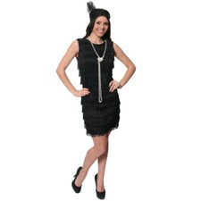 LADIES 1920'S BLACK FLAPPER