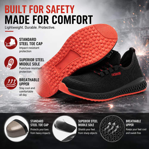 Mens safety trainers black - mens,