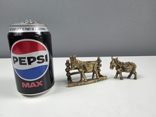 2 x Brass Donkey Figures -