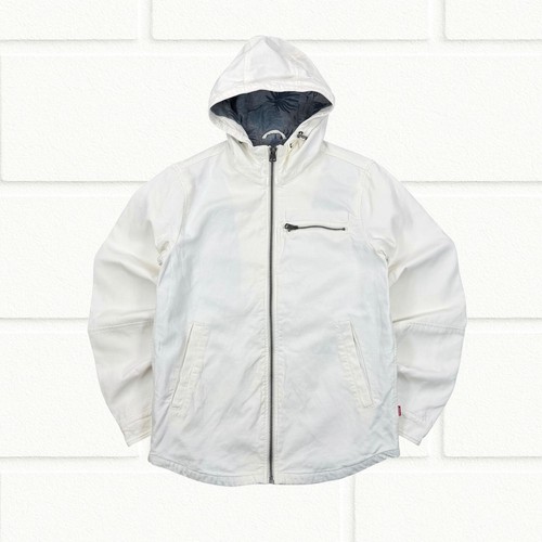 Levis white full zip - white, hooded