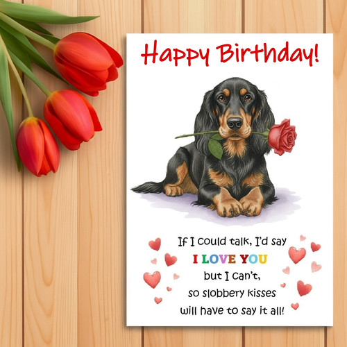 Gordon setter birthday - birthday, card