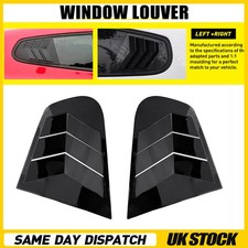 2x Gloss Black Rear Side Window Louver Cover Trim Vent Body Kit For Scirocco 09+
