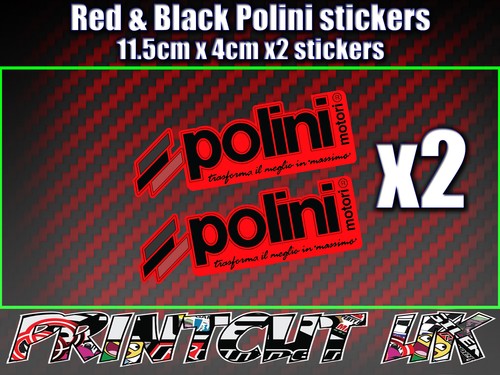 Polini red black decals - red,