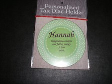 TAX DISC  HOLDER.. (MAGNETIC )......(  HANNAH   ) .........