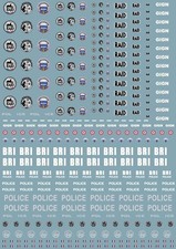 Police GIGN RAID BRI 1/43 Decal Board - A4 Size, Miniature Vehicles