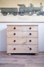 Stripped Victorian Pine Chest