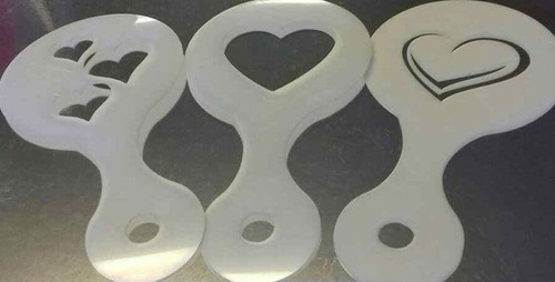 Heart coffee cup stencils - 3, x