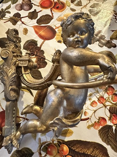 Antique wall mounted putti - antique,