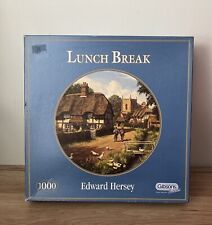 LUNCH BREAK 1000 Piece Circular Gibsons Jigsaw Puzzle by Edward Hersey VGC
