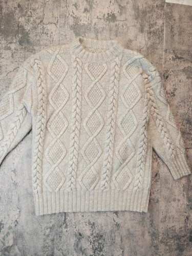 Vintage cream cable knit aran - vintage,
