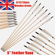 6-24pc 31.5'' Wooden Arrows 5"