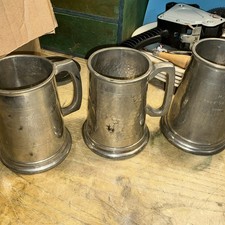 Vintage Pewter Tankards 1962