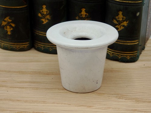 Vintage inkwell white bakelite - vintage,