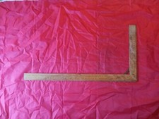Vintage Rabone & Chesterman No 1511 Wooden Tailor's Square  24" x 12" Brass