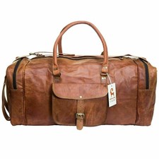 Bag Leather Travel Genuine Gym