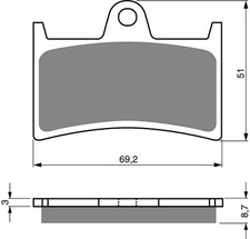Brake Disc Pads Front L/H