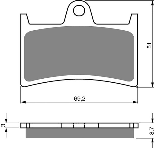 Brake disc pads - disc, front