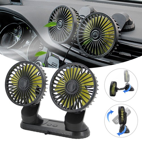 Usb powered car fan dual - fan, head
