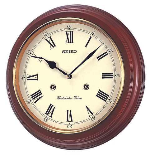 Seiko dark wooden round - seiko,
