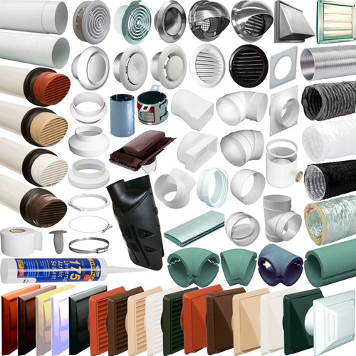 100mm plastic round ducting - 4",