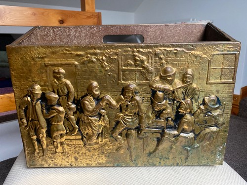 Vintage brass plate magazine - plate,