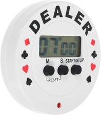 JOINPAYA Poker Dealer Button with Timer Clock Game Timer Poker Accessory for Po
