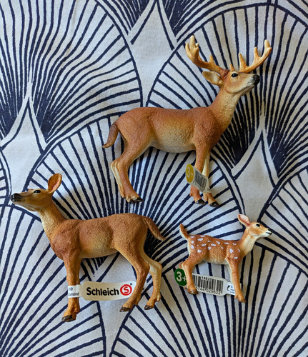 Schleich deer figurines - deer, of