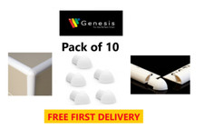 10 Pack White Genesis Corner Tile Trim Pieces 10 mm Plastic  External Corner ETR