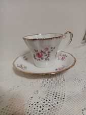 Vintage SALISBURY Fine Bone China Tea Cup Pink Roses