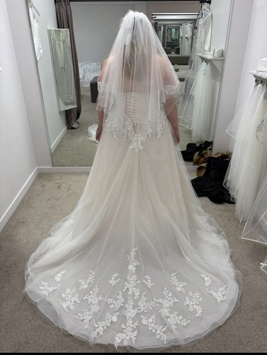 Blush wedding dress new - dress, 18-22