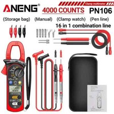 Digital Clamp Meter AC/DC Current Voltage Multimeter Temp Volt Amp Tester