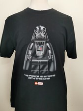 LEGO Star Wars Shirt Mens Size L Black Darth Vader Y2K 2008 Short Sleeves Cotton