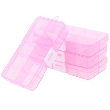  4 Pcs Compartment Storage Box Craft Containers for Organizing Plastic Boxes