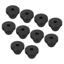 10Pcs Snap Rubber Grommet Plug Mount Dia 5mm ID 2.5mm Electrical Box Pipe Black