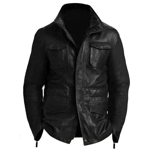 Mens black genuine lambskin - genuine,