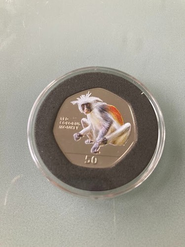 2018 gibraltar 50p coin red - coin,