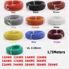 12-30AWG Silicone Stranded Flexible Cable Wire Gauge 0.08mm Tinned Copper Wires