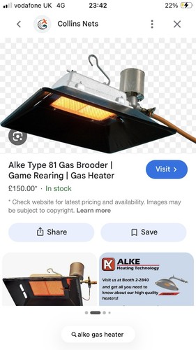 Alke type gas brooder 4 - x,