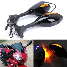 Motorcycle LED Turn Signals Side Mirrors For Suzuki SV650S SV1000S GSXR1000 1100
