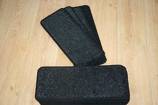 14 Black Glitter Stair Pads