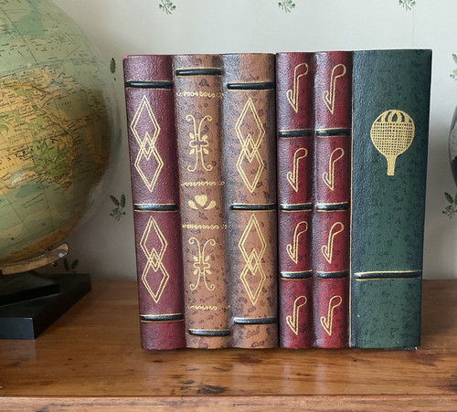 Vintage faux leather bound - leather,