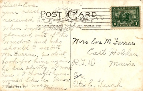 Postcard 1915 era farrar - era, m.