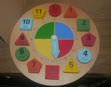 Teaching Time Wood Clock